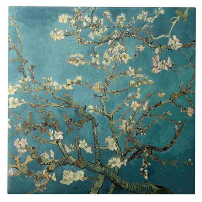 Cerâmica Azulejo do Flor de Amêndoa (Frente)
