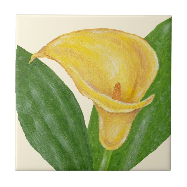 Cerâmica Azulejo do lírio de Calla (Frente)