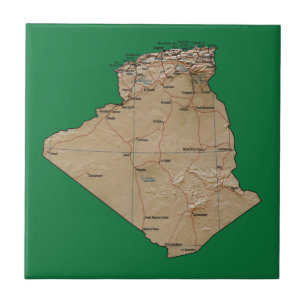 Cerâmica Azulejo do mapa de Argélia