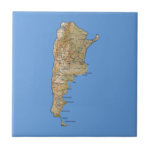 Cerâmica Azulejo do mapa de Argentina