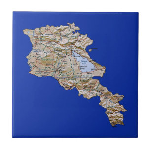 Cerâmica Azulejo do mapa de Arménia