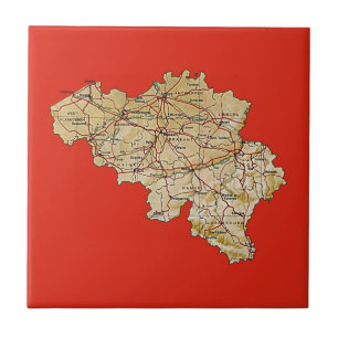 Cerâmica Azulejo do mapa de Bélgica