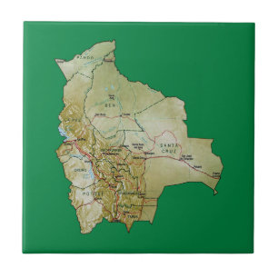 Cerâmica Azulejo do mapa de Bolívia