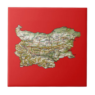 Cerâmica Azulejo do mapa de Bulgária