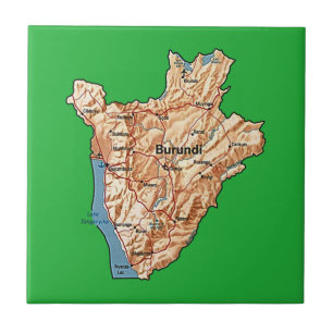 Cerâmica Azulejo do mapa de Burundi