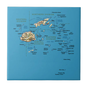 Cerâmica Azulejo do mapa de Fiji