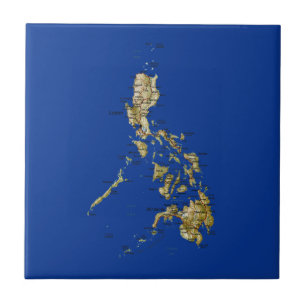Cerâmica Azulejo do mapa de Filipinas