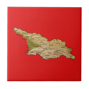 Cerâmica Azulejo do mapa de Geórgia