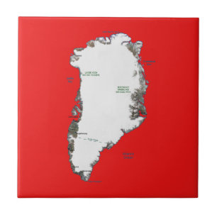 Cerâmica Azulejo do mapa de Greenland