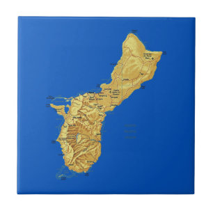 Cerâmica Azulejo do mapa de Guam