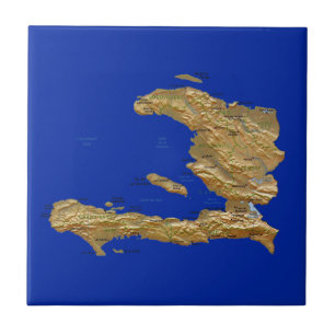Cerâmica Azulejo do mapa de Haiti