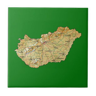 Cerâmica Azulejo do mapa de Hungria