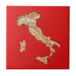 Cerâmica Azulejo do mapa de Italia