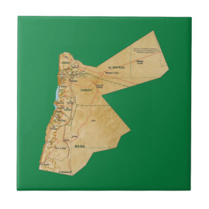 Cerâmica Azulejo do mapa de Jordão