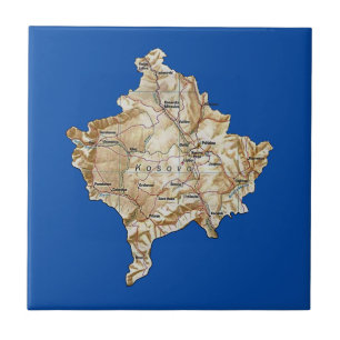 Cerâmica Azulejo do mapa de Kosovo