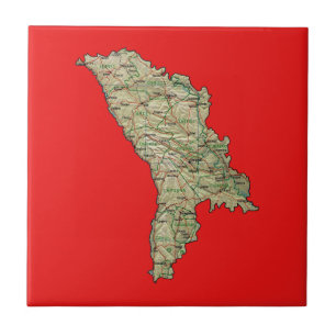Cerâmica Azulejo do mapa de Moldova