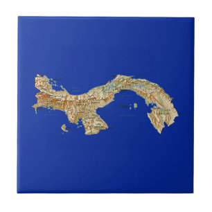 Cerâmica Azulejo do mapa de Panamá