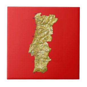 Cerâmica Azulejo do mapa de Portugal