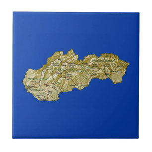 Cerâmica Azulejo do mapa de Slovakia