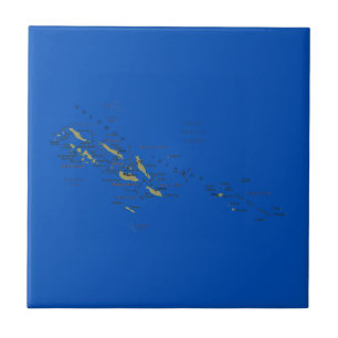 Cerâmica Azulejo do mapa de Solomon Island