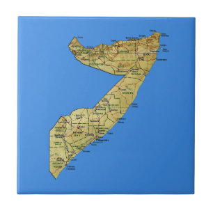 Cerâmica Azulejo do mapa de Somália