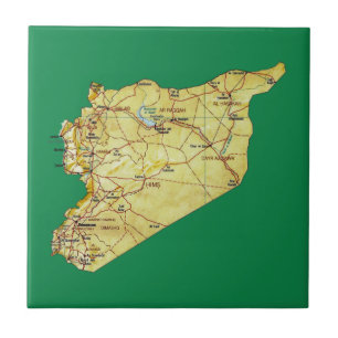 Cerâmica Azulejo do mapa de Syria