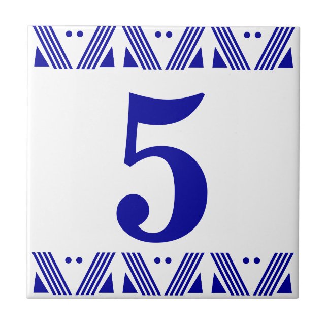 Cerâmica Azulejo do número de Deco (Frente)