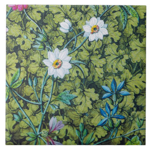 Cerâmica Azulejo do papel de parede floral do Victorian
