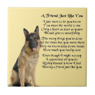 Cerâmica Azulejo do poema do amigo do cão de german