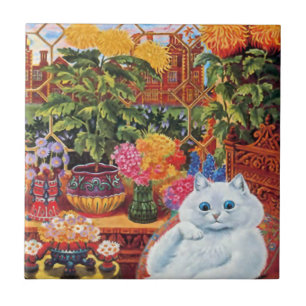 Cerâmica Azulejo do presente do gato do botânico de Wain d