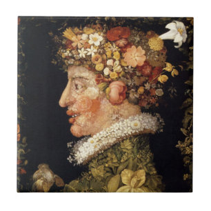 Cerâmica Azulejo do primavera de Arcimboldo