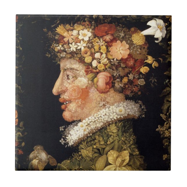 Cerâmica Azulejo do primavera de Arcimboldo (Frente)