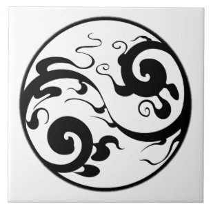 Cerâmica Azulejo do redemoinho de Yin Yang