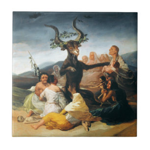Cerâmica Azulejo do Sabat das bruxas de Goya