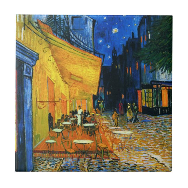Cerâmica Azulejo do terraço de Van Gogh Café (Frente)