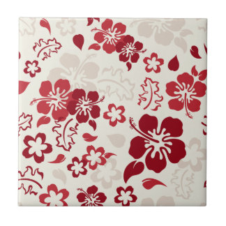 Cerâmica Azulejo do teste padrão de flor do hibiscus
