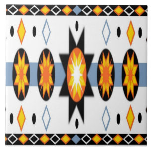 Cerâmica Azulejo do teste padrão de Sun do nativo american