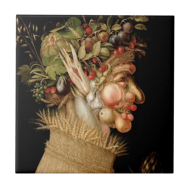 Cerâmica Azulejo do verão de Arcimboldo (Frente)