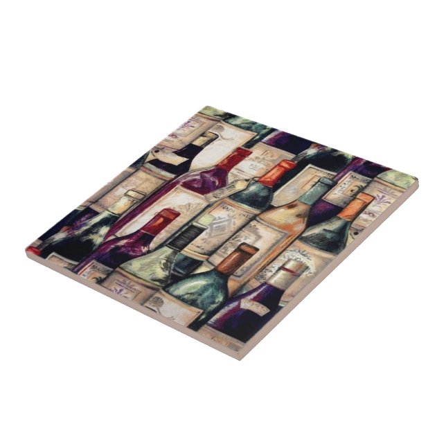 Cerâmica Azulejo dos amantes de vinho (Lateral)