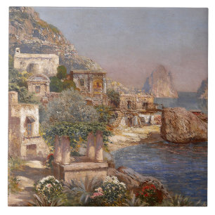 Cerâmica Azulejo dos barcos dos pescadores do oceano de