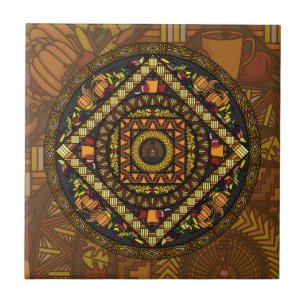 Cerâmica Azulejo dos ícones da acção de graças