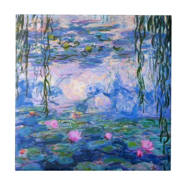 Cerâmica Azulejo dos lírios de água de Monet (Frente)