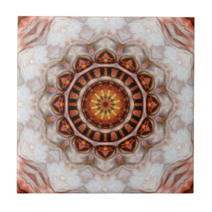 Cerâmica Azulejo Dourado de Padrão Geométrico Floral Star
