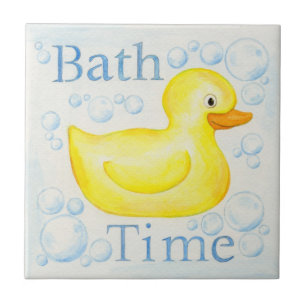 Cerâmica Azulejo Ducky de borracha do tempo do banho