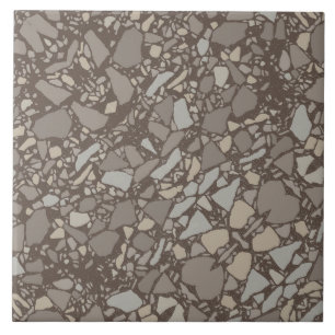Cerâmica Azulejo Elegante moderno de Efeito Marrom Terrazzo