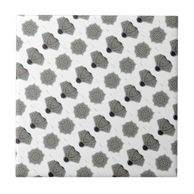 Cerâmica azulejo em forma de preto e branco (Frente)