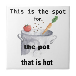 Cerâmica Azulejo engraçado de Trivet do "hot spot"