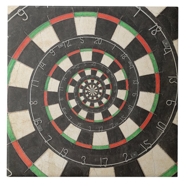 Cerâmica Azulejo espiral de Droste do conselho de dardo (Frente)