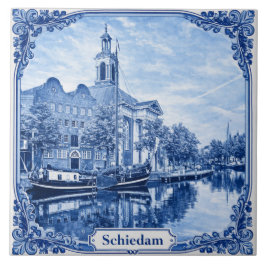 Cerâmica azulejo estilo Delft Blue de Schiedam