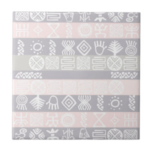 Cerâmica Azulejo étnico do design de Boho do africano